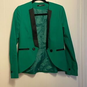 💚 Gina Tricot Green Satin-Lined Jacket